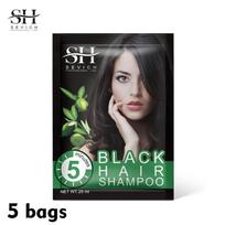 Sevich 100% natūralus juodų plaukų šampūnas pilkai balti plaukams patamsinti blizgantys 5 maišeliai / 10 maišelių