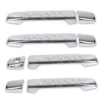 FUNDUOO For Nissan Navara Frontier D40 4 Door 2005-2013 New Chrome Side Door Handle Cover Bowl Trim Sticker Car handle