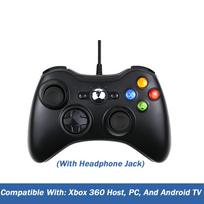 VAORLO Xbox 360/ Slim Microsoft USB laidinis valdiklis PC Android TV žaidimų pultelis Žaidimų pultelis Konsolė Laidinis Xbox 360 žaidimų vairasvirtė juoda