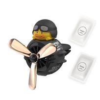 Mielas „Pilot Duck“ automobilio oro gaiviklis, automobilio difuzorius, besisukantis sraigtas animacinių filmų automobilio ventiliatoriaus ventiliatorius Kūrybinis automobilių kvepalų papuošimas automobiliams oro ventiliatorius ruda