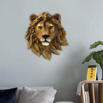Leopardo gyvūno galvos sienos dekoravimas skulptūra biustas kabanti statula didelė dekoro taksidermija Lion 20x9.5x23cm_lion 2