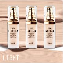 ANJO 24k Gold Foundation Spf 50+, PA+++, Make-up, Korean Cosmetics, Kbeauty, sample no.21 Light Beige