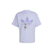 Adidas Originals Disney Stitch Cartoon Print Short Sleeve T-Shirt Unisex Tops Light-Purple HT3941 XXL