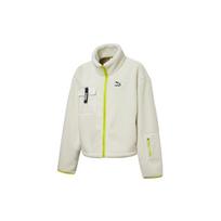Puma Contrast Collar Zip Sherpa Fleece Sweatshirt Jacket Unisex Outerwear Off-White 530495-01 XXL white