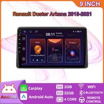 Skirta Renault Duster Arkana 2018–2021 GPS navigacijai Android Car Radio Video Stereo Palyer RDS su Carplay 4+64GB 2+32GB