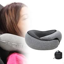 Lėktuvo kelioninės pagalvės galvos atrama Ergonomiška kvėpuojanti sulankstoma U formos minkšta kaklo atrama pilka spalva