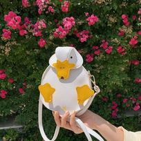 Yogodlns Women Duck Shape Bag Crossbody Female Soft PU Leather Shoulder Bag Girls Cute Cartoon Duck Handbags And Purses 17x5x24cm balta