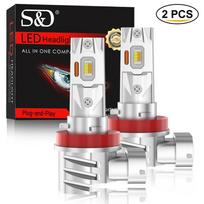 2 vnt. Dviejų spalvų H8 H11 LED rūko žibintų lemputės 9005 HB3 9006 HB4 H16JP Dviejų spalvų perjungiklis Ryškus vairavimo DRL lempos Plug&Play 6500K baltas 3000K geltonas H11 H8 H16(JP)