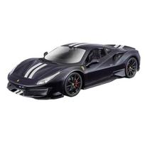 1:24 Farah 458 488 Lydinio liejinys Automobilio modelis Ornamentai Metalinis automobilio modelis Garsas ir šviesa Atgal traukiamas Vaikiškas žaislas Dovana Kolekcija Ekspozicija juoda