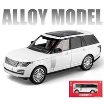 1/18 Land Rover Range SUV Sport Žaislinis automobilis vaikams Diecast modelis Miniatiūrinis Garsas Šviesa Atidaromos durys Kolekcija Dovana vaikams balta