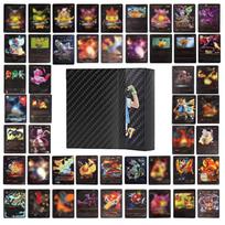 55 vnt TCG auksinės folijos įvairių kortelių, GX V-Vmax DX Charizard kortelė Įprasta / neįprasta kortelė V-max kortelių rinkinys One Size