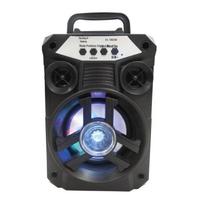 Nešiojama lauko Bluetooth karaoke kolonėlė su mikrofonu Speaker + Charging Cable juoda