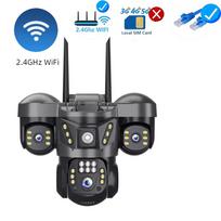LS VISION V380 Pro 4G IP kamera 15MP Wifi Tripla objektyvas Triplas ekranas Žmonių aptikimas Apsaugos vaizdo stebėjimas Lauko vandeniui atspari CCTV kamera WiFi Camera