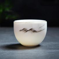 Kiniškas Rankų Darbo Balto Porceliano Arbatos Puodelis Kelioninis Nešiojamas Arbatos Dubenėlis Namų Butiko Arbatos Servizo Priedai Meistro Puodelis Asmeninis Puodelis 6.5x5cm  75ml
