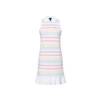 Polo Ralph Lauren Dress Ss25 Striped Collar Sleeveless Kids Dresses Pink White 313965179-002 L