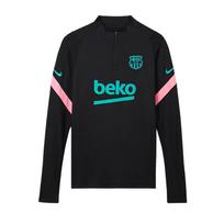 Nike X Barcelona Football Club Dri-Fit 20/21 Strike Drill Patogūs vyriški futbolo marškinėliai su stovima apykakle ilgomis rankovėmis CK9611-011 XL