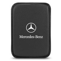 Anglies pluošto odos automobilio konsolės dėžutės pagalvėlė Automobilio porankio pagalvėlės užvalkalas Mercedes Benz AMG W212 W205 W246 W177 W176 W213 GLC GLE GLS ML Sveiki atvykę lazeris benz juoda