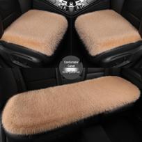 Universali žiemos dirbtinio kailio neslystanti automobilio sėdynės pagalvėlė 1 Front Seat Cushion 49x49cm