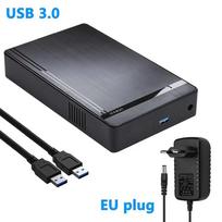 2.5/3.5 colio HDD dėklas USB 3.0 kietojo disko diskų dėklas SATA į USB 3.0 adapteris išorinio kietojo disko dėžutė PC nešiojamajam kompiuteriui be įrankių EU Plug