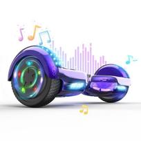 Hoverboard 6,5 colio su Bluetooth ir LED - RCB - Puiki dovana vaikams Violetinis chromuotas violetinė