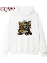 Tom and Jerry Grafiškai Spausdinti Gobtuviniai Megztiniai Vyrams Moterims Poros Unisex Džemperis Gatvės Stiliaus Negabaritinis Y2k Vilnos Šilti Moteriški Vyriški Drabužiai 4XL