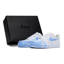 Nike Air Force 1 811 Gamyba, Banglenčių Renginys, Speciali Avalynės Dėžutė Žemi Batai Banglenčių Sportui Vyriški Balti Mėlyni CW2288-111(Team80-S-BOX) 42.5