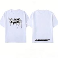 Vyriški Moteriški LNGSHOT Kpop Mada Jay Park Tas Pats Marškinėliai Aukštos Kokybės Trumpomis Rankovėmis Marškinėliai Hip Hop Tendencija Dideli Dydžiai Viršutiniai Drabužiai Unisex 4XL
