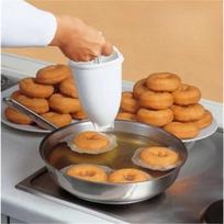 Donut Maker with Plunger Dispenser, 10cm Baking Tool for Uniform Donuts, Easy Squeeze Creative Dessert Mold