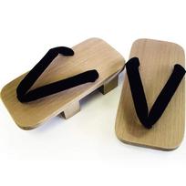 Traditional craftsmanship passed down through 300 Kiso Nezuko Geta for plain traditional made in years (wooden clogs) men, two-toothed, black, craft,