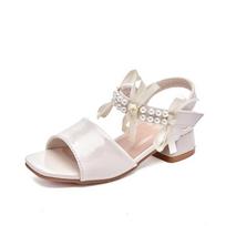Mergaitei basutės Vaikams princesės bateliai 2026 Nauji vasariniai aukštakulniai mažoms mergaitėms su storu kulnu vaikiškiems pasirodymams ir mados 26（Insole Length17CM）