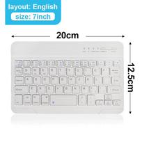VAORLO mini belaidė klaviatūra Bluetooth klaviatūra skirta ipad telefonui planšetiniam kompiuteriui Guminiai klaviatūros dangteliai Įkraunama klaviatūra skirta Android ios Windows 10 inch juoda