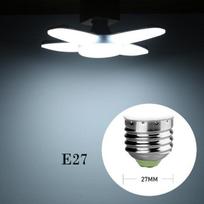 Be mirgėjimo 60 W E27 B22 LED lemputė 220 V SMD 2835 Super Bright sulankstoma ventiliatoriaus mentės kampo reguliuojama lempa, skirta sandėlio garažui E27 Cold White