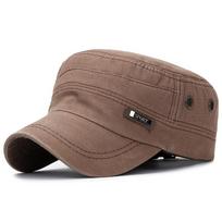 Pavasario rudeniniai kariški kepuraitės vyriškos lauko medvilninės skėčios nuo saulės plokščios kepuraitės Kepurės Trucker Snapback beisbolo kepuraitės armijos skydeliai kepuraitė su viršūne 55-59cm ruda