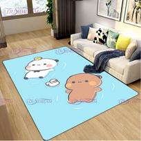 3D spausdinimo animacinių filmų Bubu ir Dudu kilimas mielas meilužio lokio kilimėlis svetainei miegamojo papuošti durų kilimėlį vaikų kambario kilimėliui 40cm x 60cm