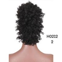 MISSQUEEN sintetiniai aukšto pūtimo afro garbanoti trumpi perukai su vidurine dalimi plaukų priauginimui Moterų plaukų atraižos 45cm