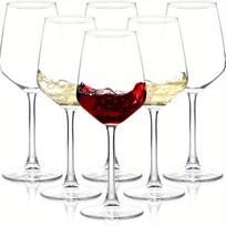 6/8/12 vnt. Krištolinio skaidrumo 12oz vyno taurės Patvarios su ilgu koteliu Be švino Taurės Indaplovėje plaunamos Puikiai tinka vyno degustacijai Vestuvėms Kalėdoms Metinėms Set Of 6