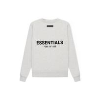 Fear of God Essentials Fleece apvalios apykaklės džemperis su toniniu logotipu Unisex džemperis Šviesiai avižinis FOG-SS22-416 XL