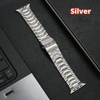 Stainless Steel Band For Apple Watch Ultra 2 49mm 6 5 4 Se 3 42mm 44mm Titanium Color Metal Strap for iwatch Series 9 8 7 45mm For 38mm 40mm 41mm sidabras