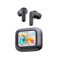 Ausinės Bluetooth ANC belaidės Bluetooth ausinės LED matomos lytėjimo belaidės Bluetooth ausinės TWS 16 kalbų SportEarbud juoda