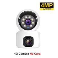 Mini kamera 4G sim kortelės vidaus dviejų objektyvų spalvotas naktinis matymas dvipusis garsas automatinis sekimas išmaniosios kameros belaidis vaizdo stebėjimas 4MP 4G Cam