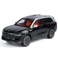 1/24 Lydinio Automobilio Modelis, AITO M9, Nuimami Ratai, Guminės Padangos, Šviesos Muzikos Automobilis, Visureigis, Vaikiška Gimtadienio Dovana 1/24-Size:21.3*8.5*8cm juoda