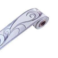 1 rulonėlis namų dekoras vandeniui atsparūs lipnūs savarankiškai pjaustomi PVC „pasidaryk pats“ 5 cm x 10 m juosmens linijos sienų lipdukai white