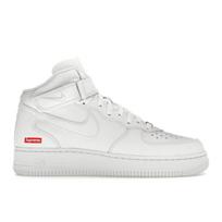 Supreme x Nike Air Force 1 Mid Dėžės Logotipas - Tris kartus Balti Unisex Sportbačiai FZ8784-100 46