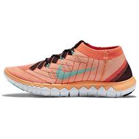 Nike Free 3.0 Flyknit Patogūs Minimalistiniai Universalūs Smūgius Sugerianti Neslystantys Žemi Laisvalaikio Bėgimo Bateliai Moteriški Sneakeriai Oranžiniai Mėlyni 718420-008 36.5