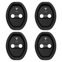 4 vnt./komplektas Automobilio durų stabdiklio dangtelis Durų užrakto apsauginiai dangteliai Stilius Tesla Model S Model X Model Y Cybertruck Model 3 Model Y black