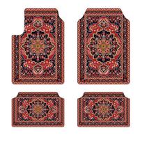 Nordic Retro Bohemian Car Floor Mats, Dirt-Resistant & Dustproof, Easy-Clean Rear Row Set (4 Pieces) 33*44 cm (2 pieces)