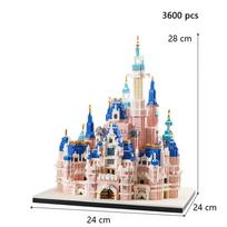 Dovanos Rožinio Pilies Modelio Rinkiniai Žaislai Mikroblokiniai Statybiniai Blokiniai Suaugusiems Princesės Vaikams Pilys Architektūros Rinkinys Plytos