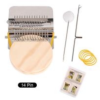 Hand Tapestry Wood Loom Weaving Frame For Mending Clothes and Jeans Small Loom Darning Machine Textile Tool Small Frame 14 pins