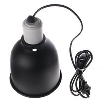 300W keraminis šildytuvas UVA / UVB lempos gaubtas ropliams E27 EU juoda
