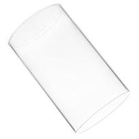 Elegantiškas stiklinis laikiklis stulpiniams žvakidėms Skaidrus cilindrinis gaubtas Atsparus liepsnai Dekoratyvus gaubtas svetainei 15X6X6CM